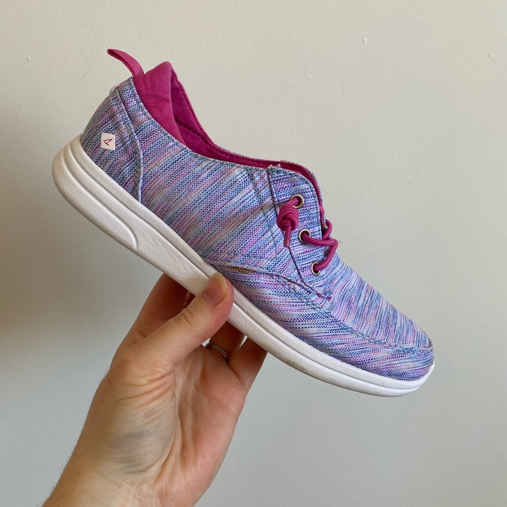 Sperry Pink, Purple & White Baycoast Boat Shoes